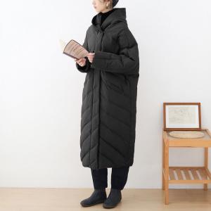 Solid Color Large Long Hooded Down Coat