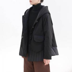 Street Style Black Designer Hooded Jacket