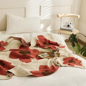 Huge Flowers Minimalist Modern Blanket