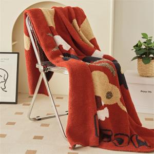 Cartoon Dragon Red Blanket