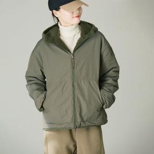 Dark Green Reversible Fleeced Hooded Coat