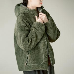 Dark Green Reversible Fleeced Hooded Coat