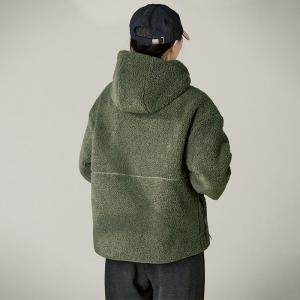 Dark Green Reversible Fleeced Hooded Coat