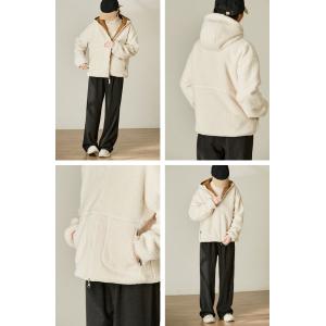 Reversible Polar Fleece Short Hoodie Coat