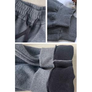 Dark Gray Fleeced Loose Drawstring Jogging Pants