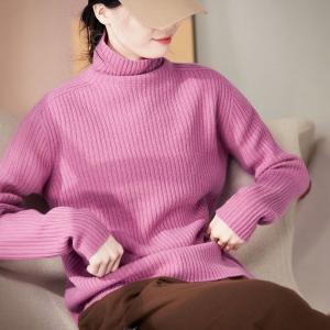 Pure Color Wool Basic Turtleneck Sweater