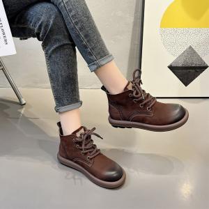 Grunge Style Tied Martin Boots for Women