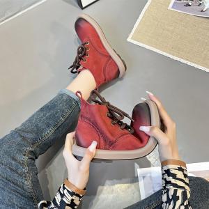 Grunge Style Tied Martin Boots for Women