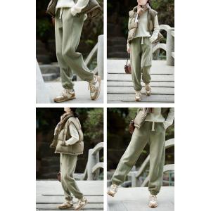 Cotton Fleeced Baggy Ankle Banded Sweat Pants