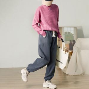 Cotton Fleeced Baggy Ankle Banded Sweat Pants