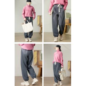 Cotton Fleeced Baggy Ankle Banded Sweat Pants