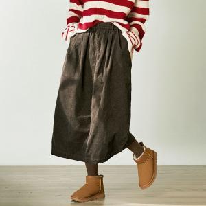 Preppy Style Corduroy High Rise Skirt