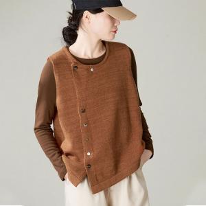 Cozy Chic Wool Button Down Sweater Vest