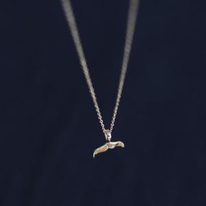 Dolphin Tail Silver Collarbone Necklace