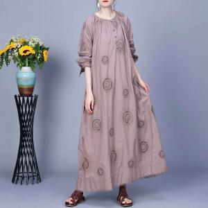 Crochet Embroidery Maxi Cotton Resort Dress