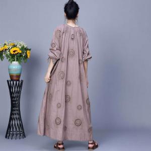 Crochet Embroidery Maxi Cotton Resort Dress