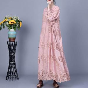 Slanted Beadings Crochet Lace Paisley Dress