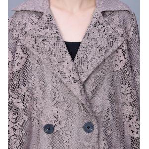 Business Elegant Crochet Lace Trench Coat
