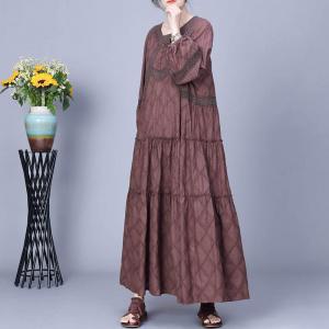 Bohemia Style Cotton Flowing Embroidery Cottagecore Dress