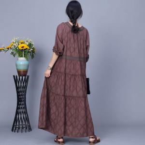 Bohemia Style Cotton Flowing Embroidery Cottagecore Dress