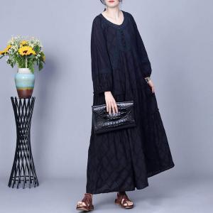 Bohemia Style Cotton Flowing Embroidery Cottagecore Dress