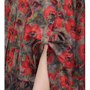 Flowers Asymmetrical Loose Empire Waist Dress