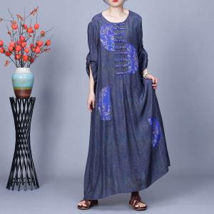 Chinese Pankou Loose Modern Qipao Dress