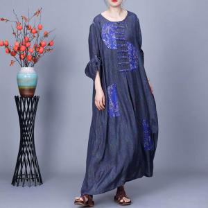 Chinese Pankou Loose Modern Qipao Dress