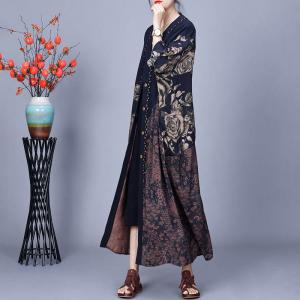 Classic Printed Cocoon Modest Cardigan