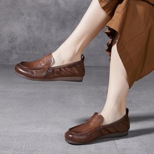 Daily Casual Soft Leather Cozy Mom Loafers