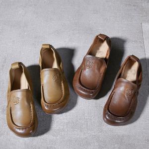 Daily Casual Soft Leather Cozy Mom Loafers