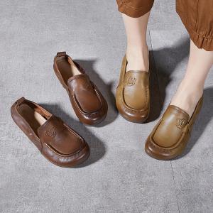 Daily Casual Soft Leather Cozy Mom Loafers