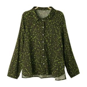 Business Cotton Green Long Sleeves Shirt