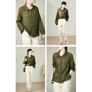 Business Cotton Green Long Sleeves Shirt