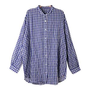 Mid-Calf Classic Blue Plaid BF Shirt