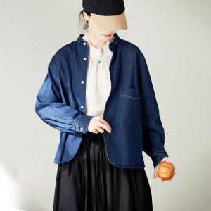 Cotton Linen Blue Oversized Chambray Shirt