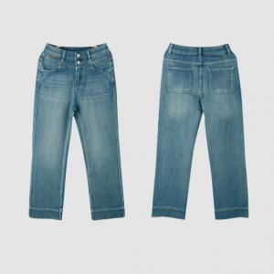 Straight Leg Light Wash High Rise Jeans