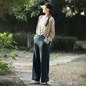 High Rise Baggy Wide Leg Jeans for Women