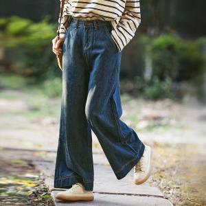 High Rise Baggy Wide Leg Jeans for Women