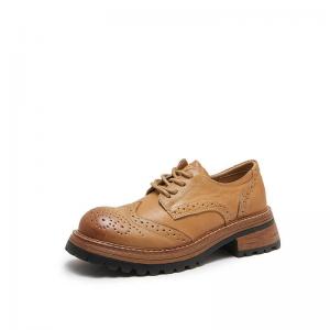 British Style Hollow Out Tied Oxford Shoes