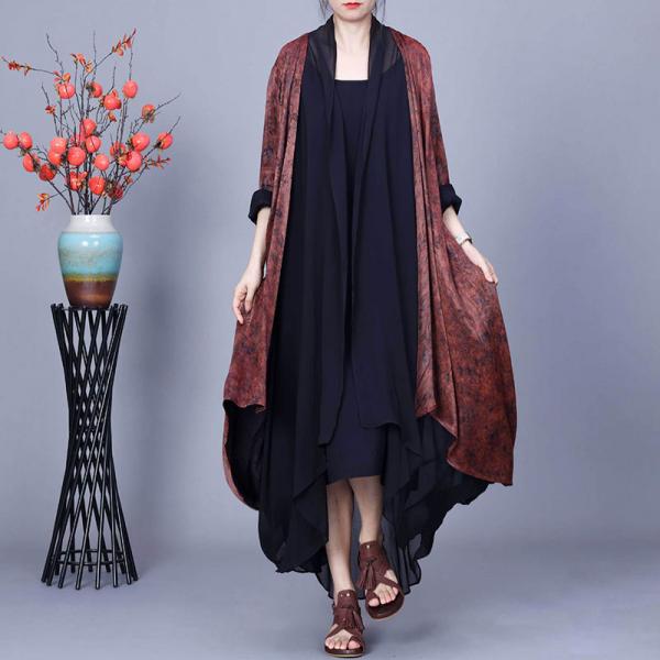 Gambiered Canton Gauze Elegant Designer Cardigan