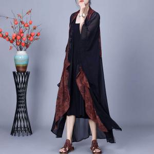 Original Design Flowing Silk Wasterfall Cardigan