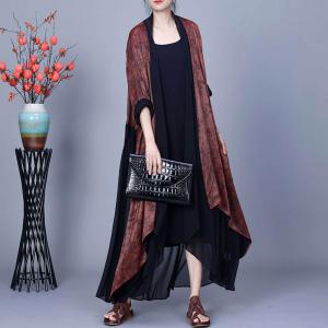 Gambiered Canton Gauze Elegant Designer Cardigan