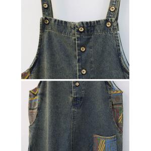 Colorful Pockets Loose Gardening Overalls for Women