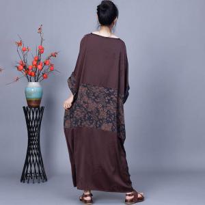 Classic Eastern Printed Modest Cocoon Dress