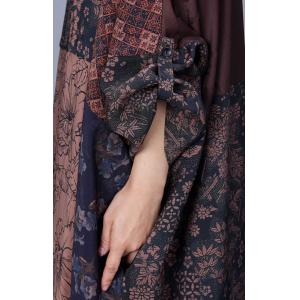 Classic Eastern Printed Modest Cocoon Dress