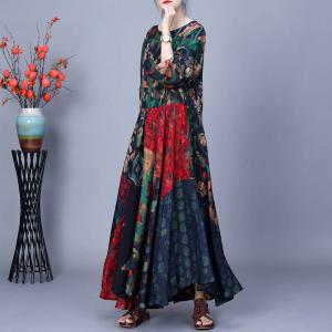 Empire Waist Colorful Travel Swing Dress