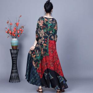 Empire Waist Colorful Travel Swing Dress