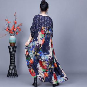 Artistic Patterns Blue Spring Dress