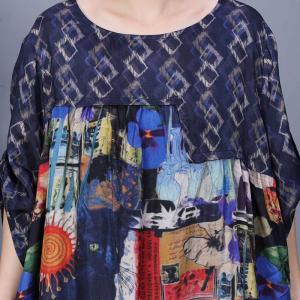 Artistic Patterns Blue Spring Dress